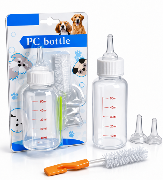 EVCİL HAYVAN BİBERON SETİ 50 ML